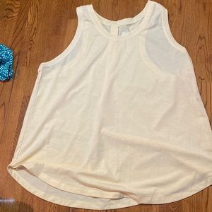 Pale Yellow sports tank top